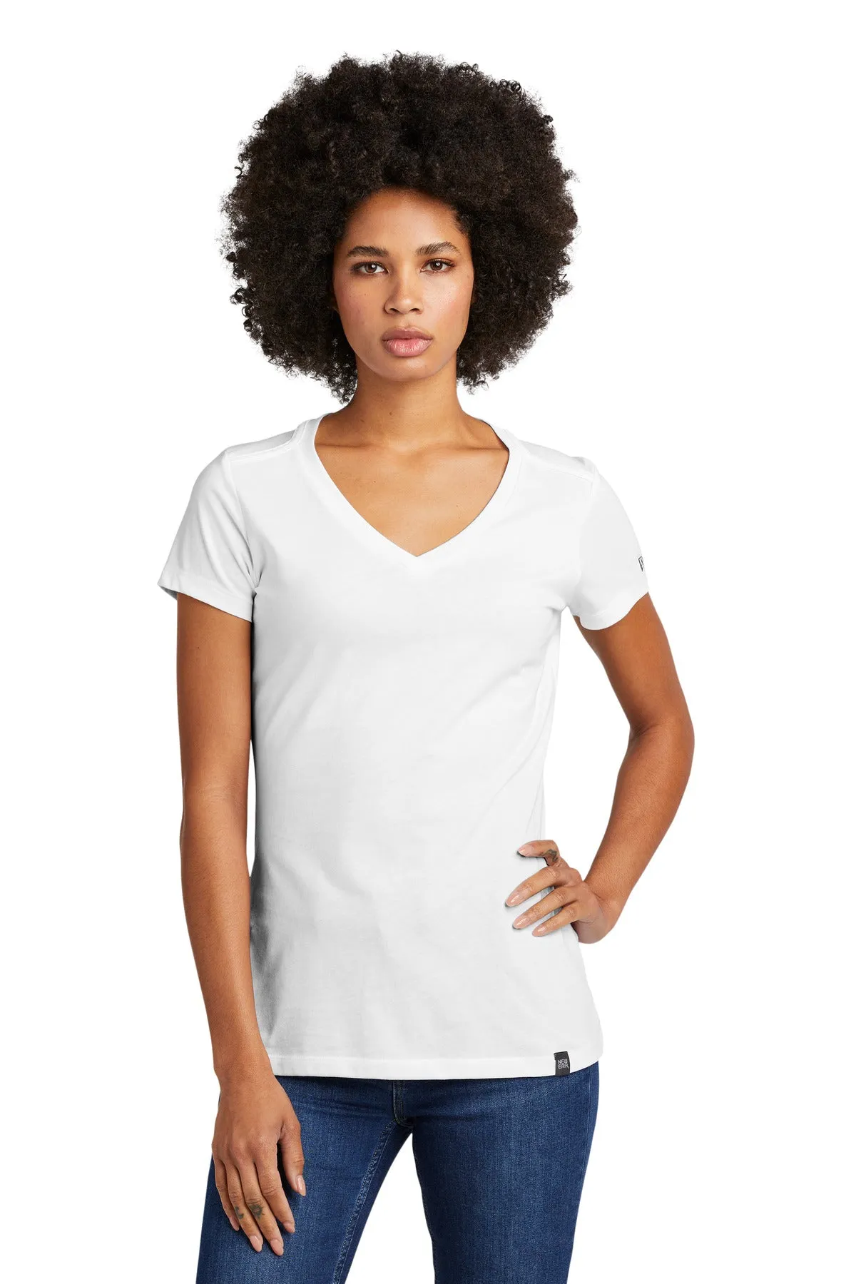New Era Ladies Heritage Blend V-Neck Tee. LNEA101