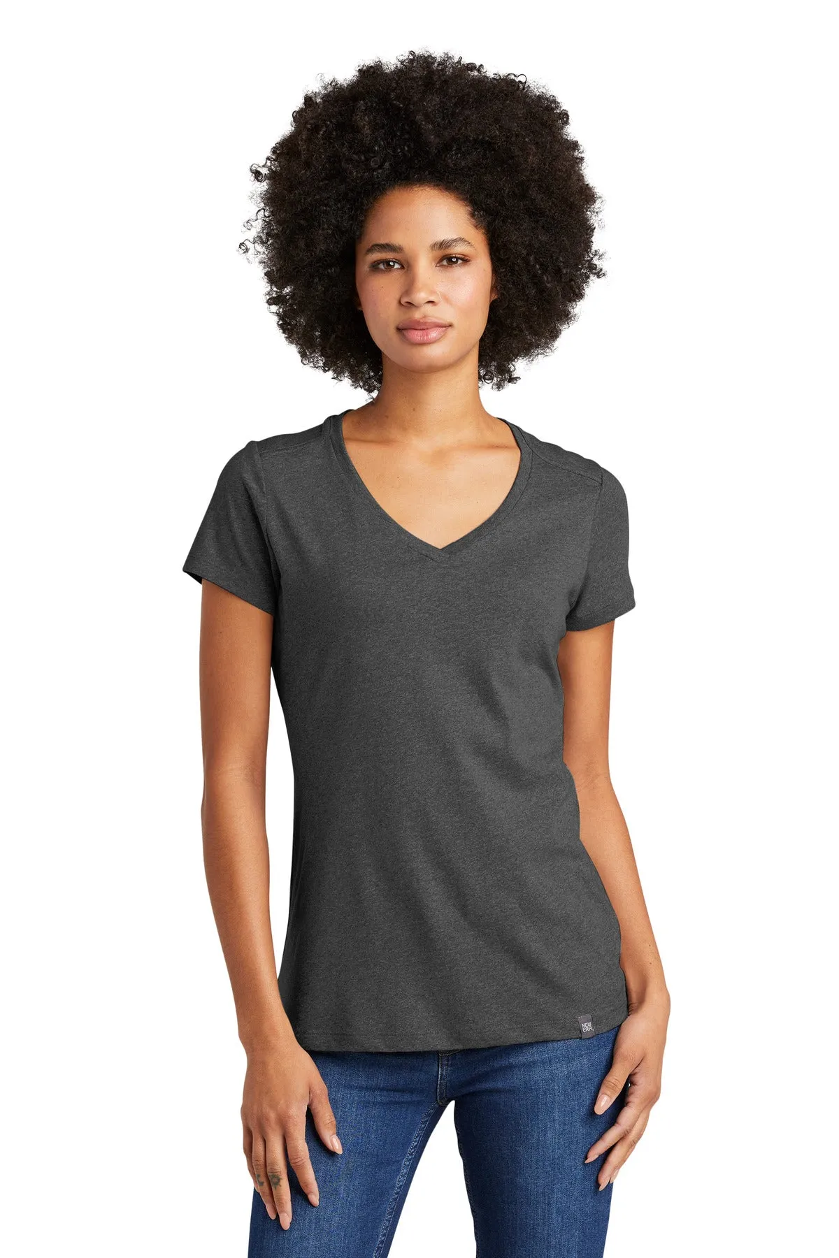 New Era Ladies Heritage Blend V-Neck Tee. LNEA101