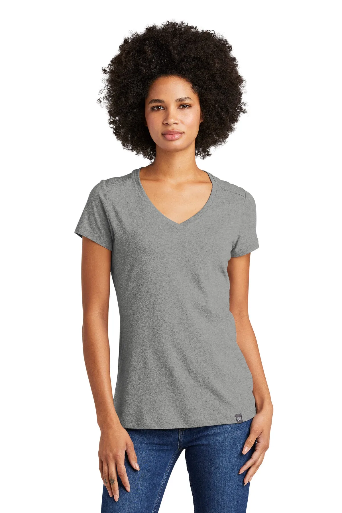 New Era Ladies Heritage Blend V-Neck Tee. LNEA101