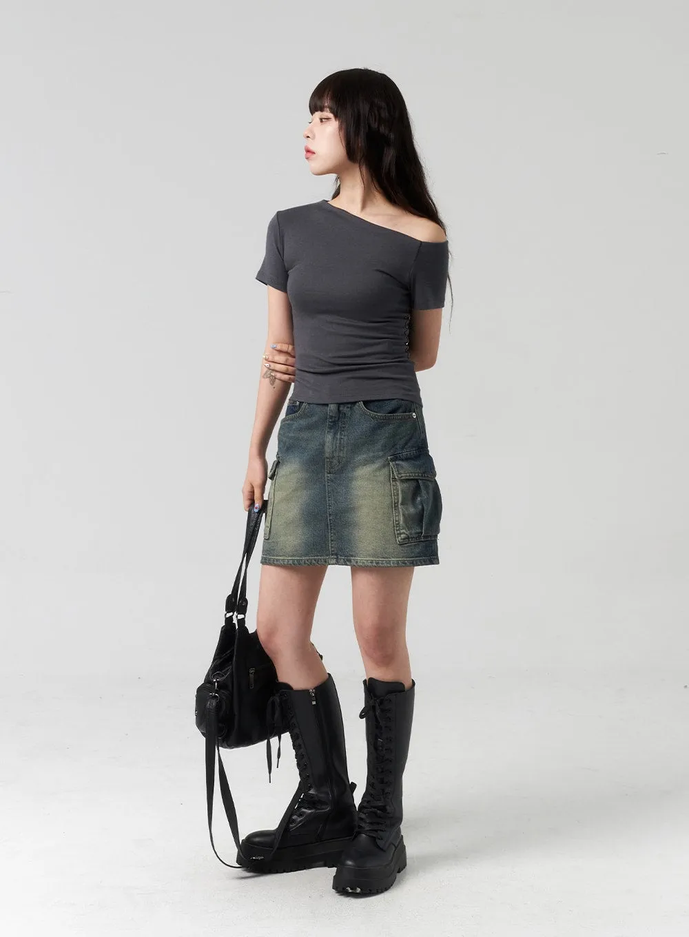 Off-Shoulder Tee CL318