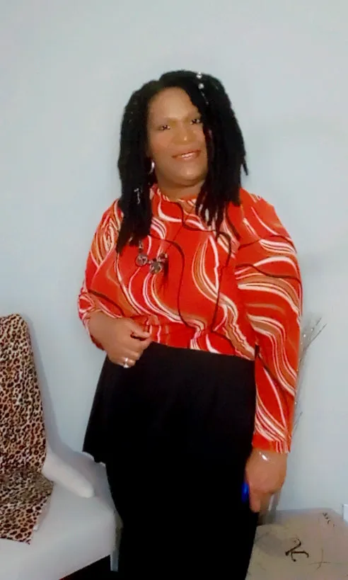 Red Marble Peplum Blouse with Tail