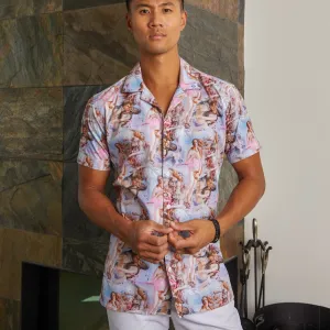 Renaissance Genius Open Collar Short Sleeve Shirt