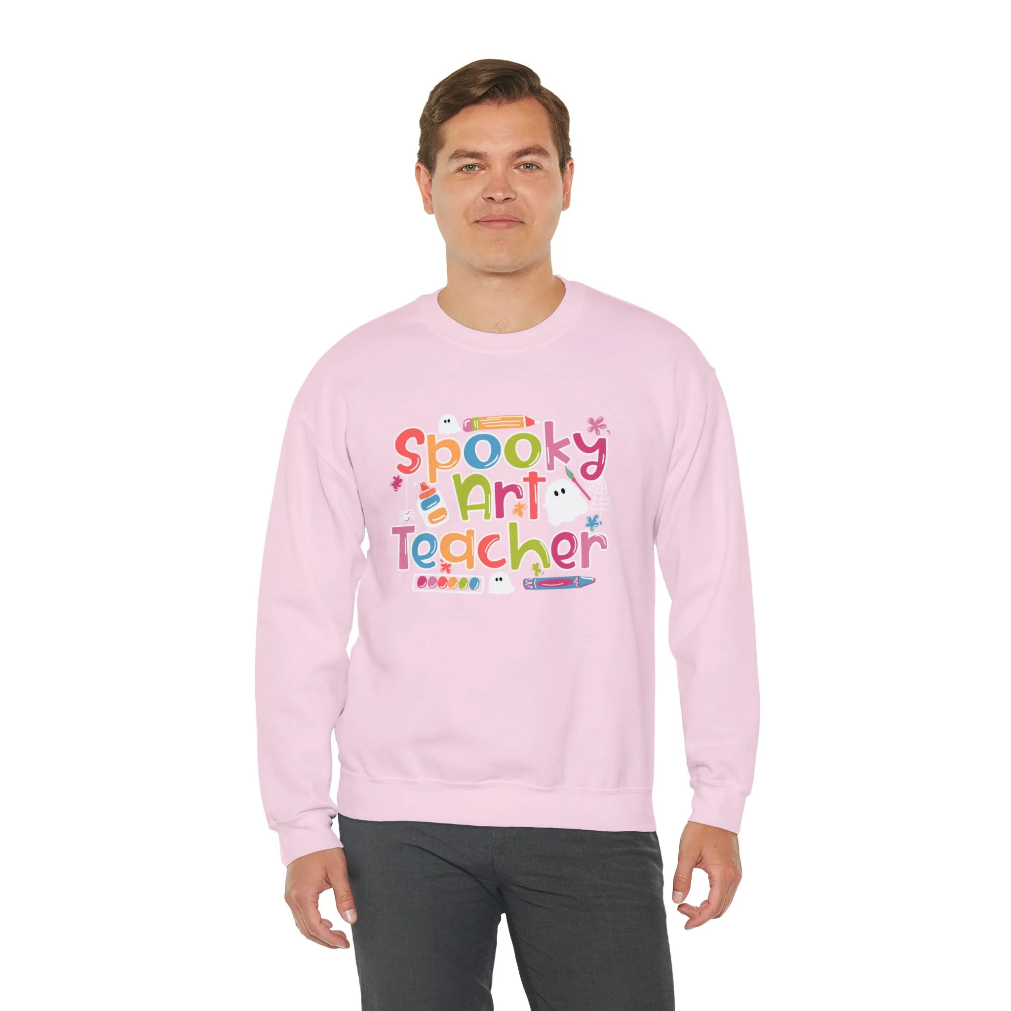 Spooky Art Teacher Unisex Heavy Blend™ Crewneck Sweatshirt