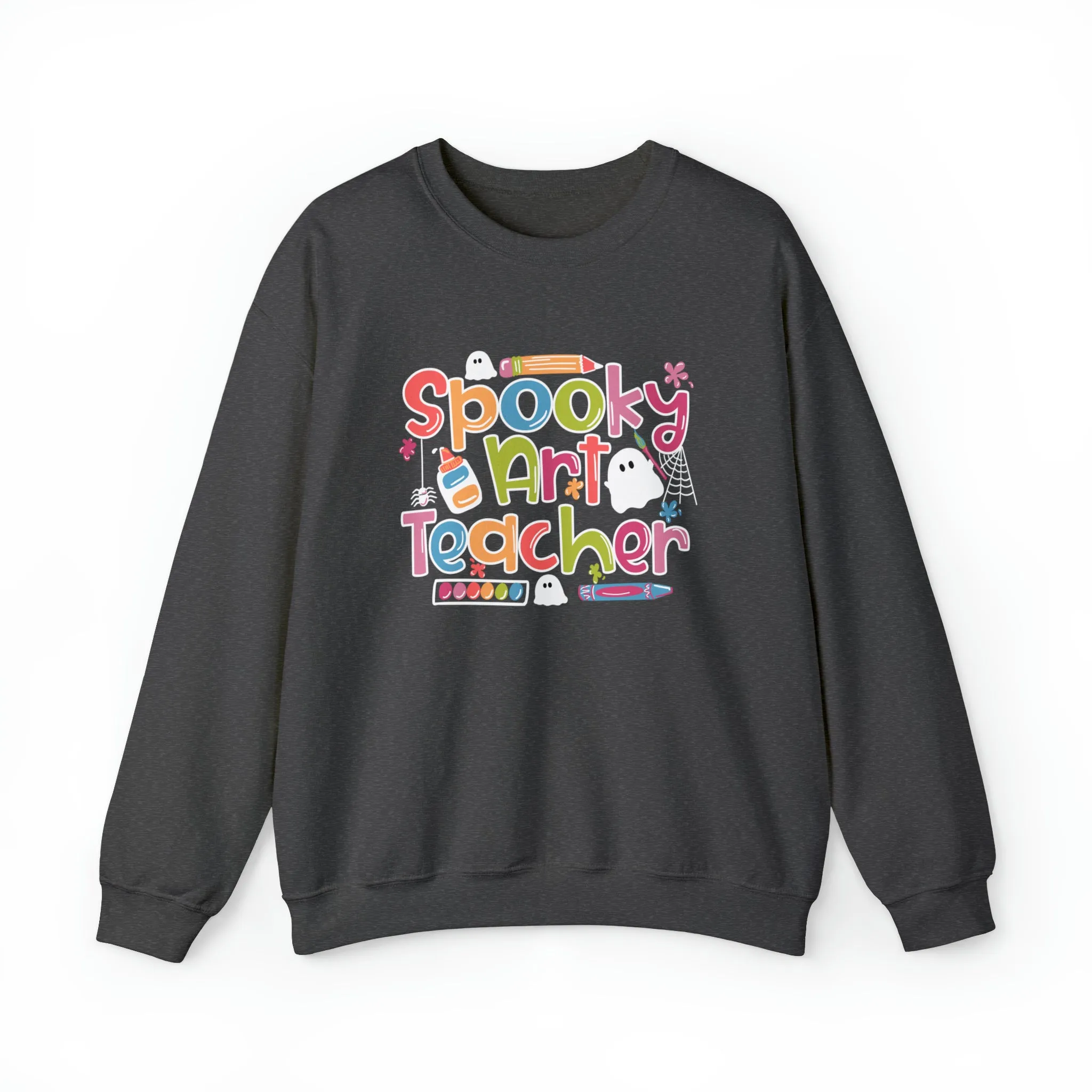 Spooky Art Teacher Unisex Heavy Blend™ Crewneck Sweatshirt