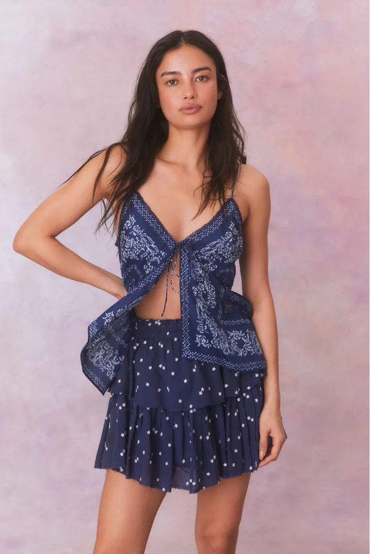 Tivelo Bandana Print Cotton Cami Top