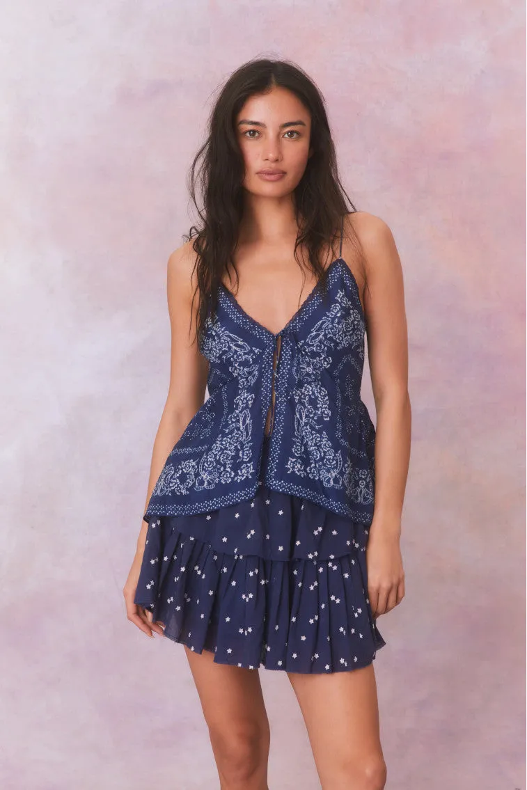 Tivelo Bandana Print Cotton Cami Top