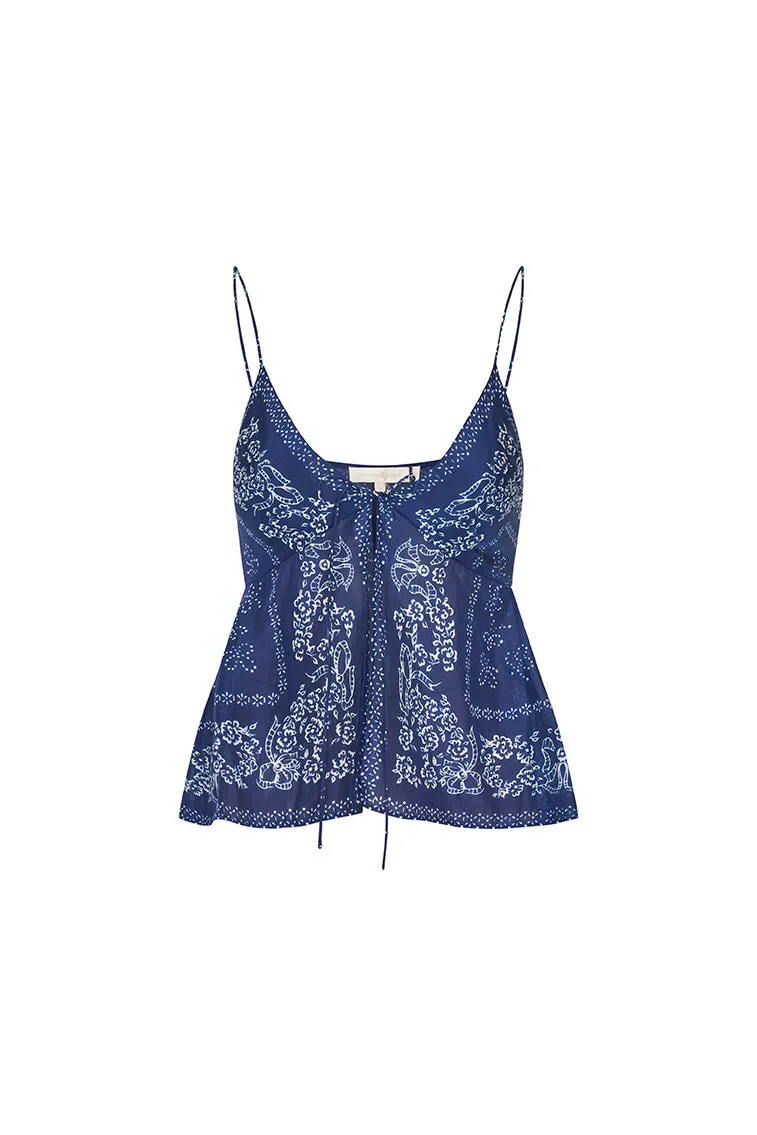Tivelo Bandana Print Cotton Cami Top