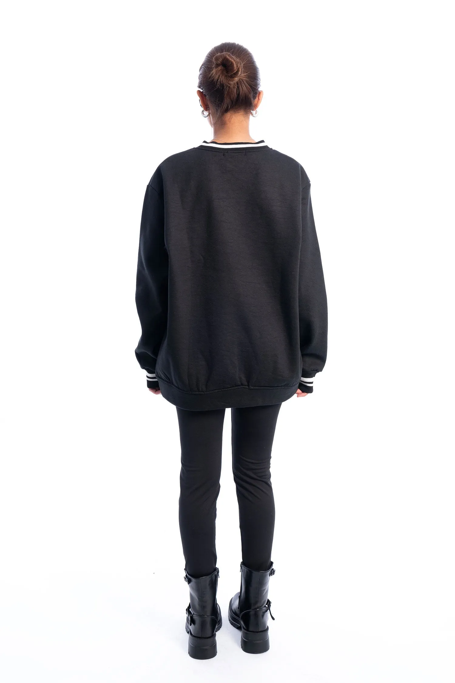 V Neck Striped Sweater - HANS