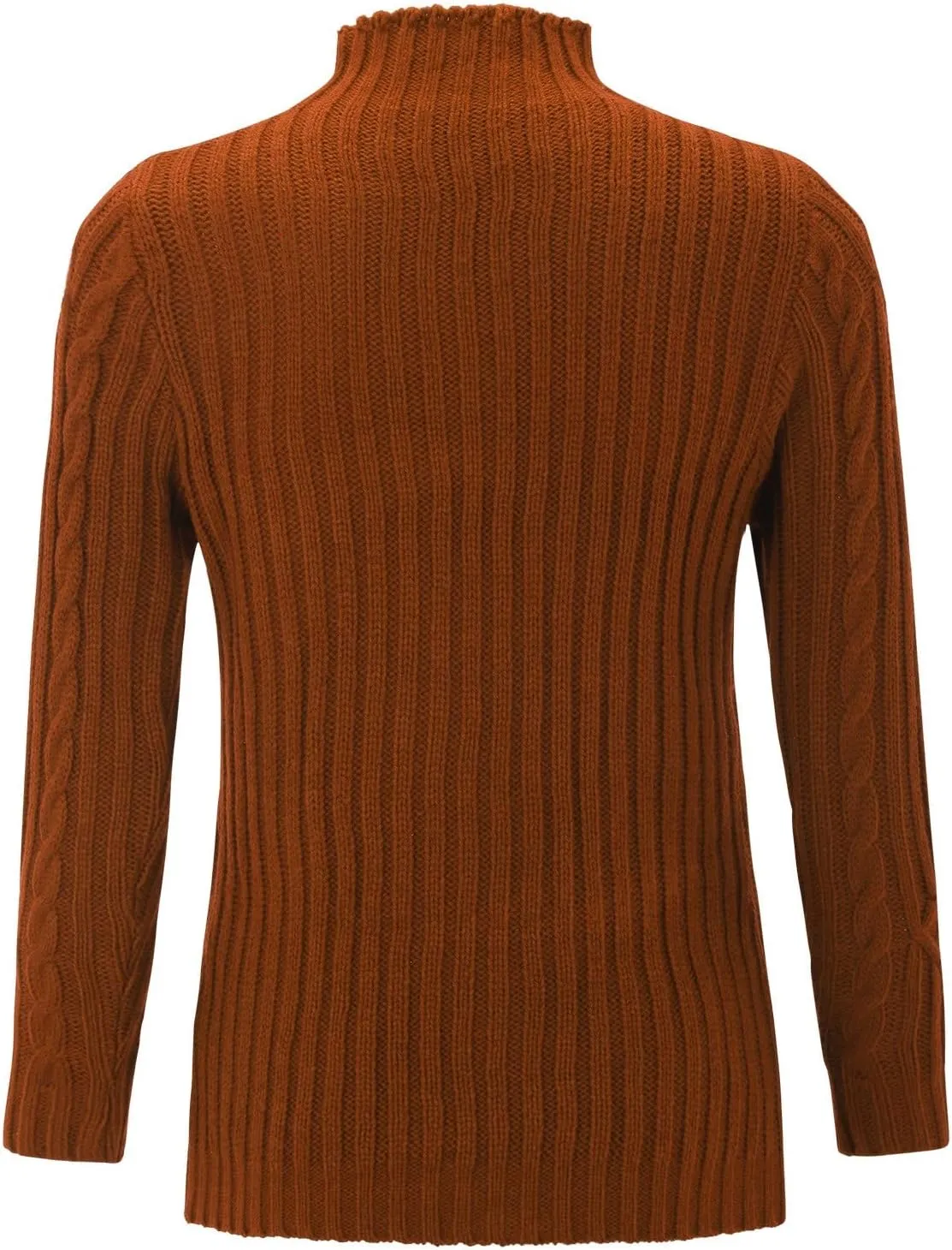 Women Cable Knit Pullover Sweater Turtle Neck Solid Sweater Long Sleeve Slim Fit Pullover Fall Winter Chunky Sweater