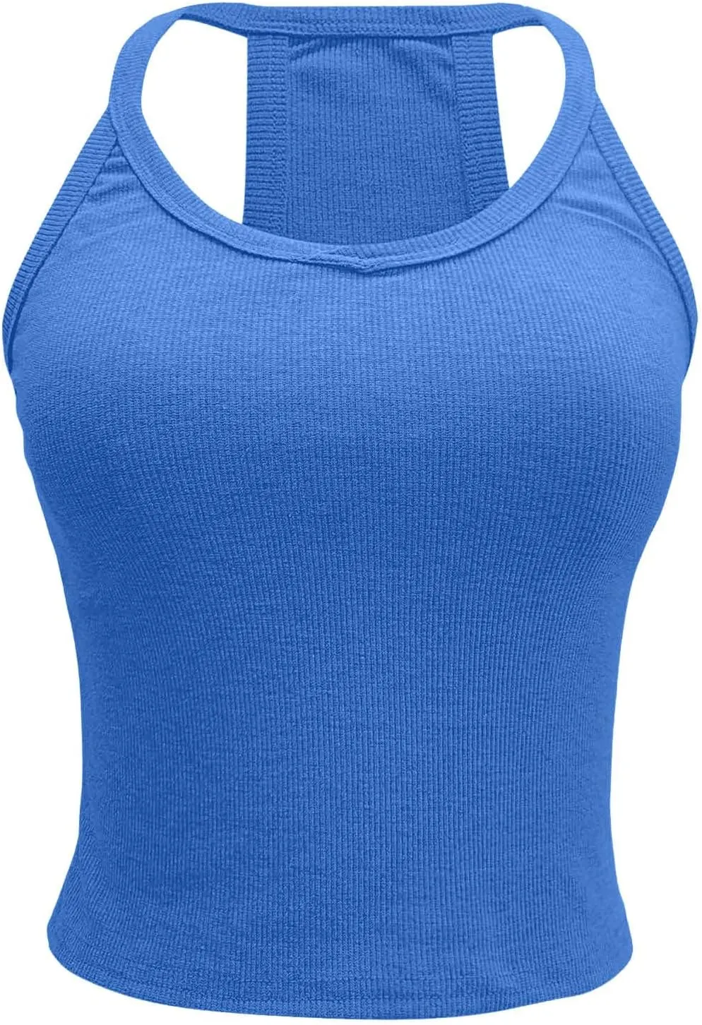 Workout Tops for Women Racerback Tank Tops Summer V Neck Slim Fit Ribbed Sleeveless Workout Camisole Top Casual
